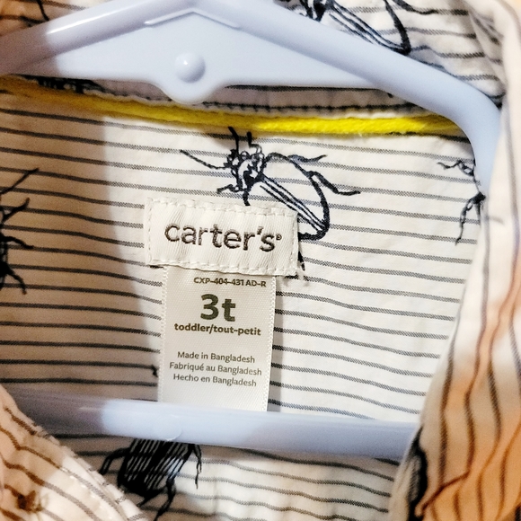 Carter's 3T button up bug shirt - Picture 3 of 3